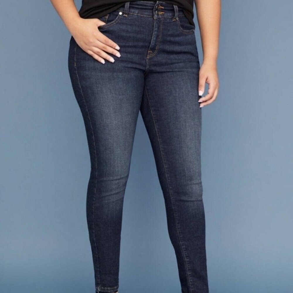 LB Dark Rinse Skinny Jeans with Tighter Tummy Technology Sz 20
